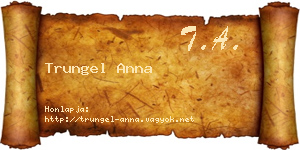 Trungel Anna névjegykártya
